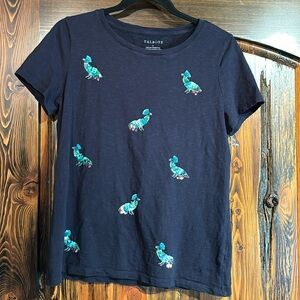 Talbots Beaded Short Sleeve Tee